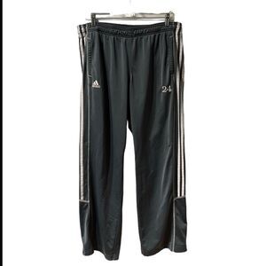 Adidas Men’s Large grey with white striped Athletic Y2K pants